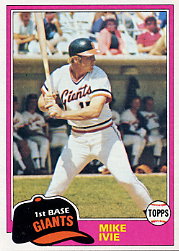 1981 Topps Baseball Cards      236     Mike Ivie